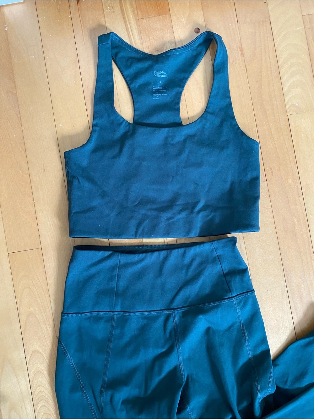 Girlfriend Collective Forest Green Workout Set